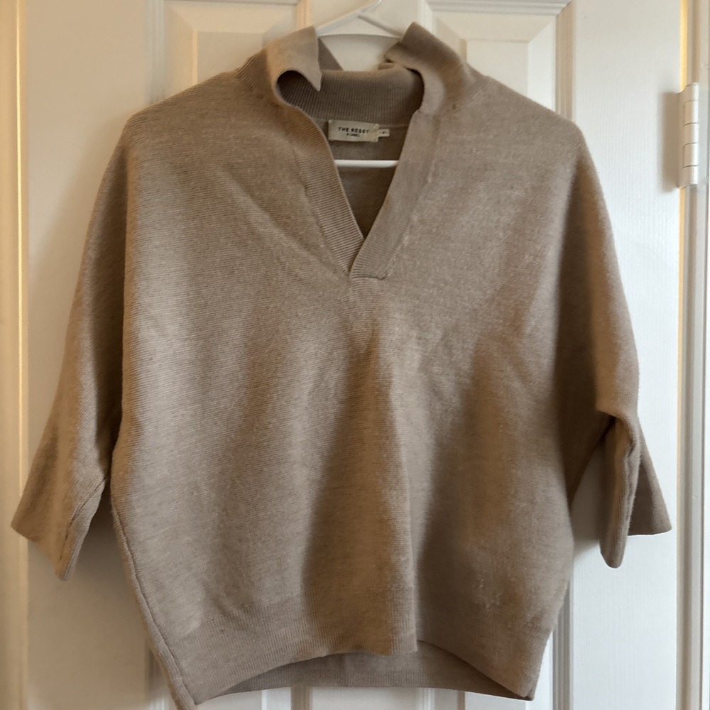 The Reset R Label 100% Wool Sweater Beige Womens S